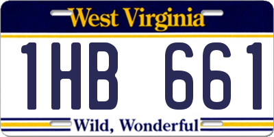 WV license plate 1HB661