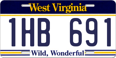 WV license plate 1HB691
