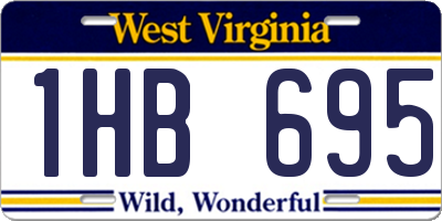 WV license plate 1HB695