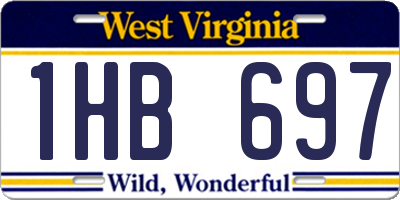 WV license plate 1HB697