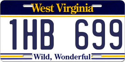 WV license plate 1HB699