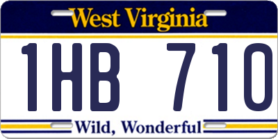 WV license plate 1HB710