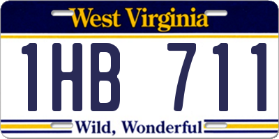 WV license plate 1HB711