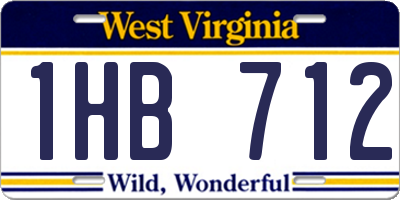 WV license plate 1HB712