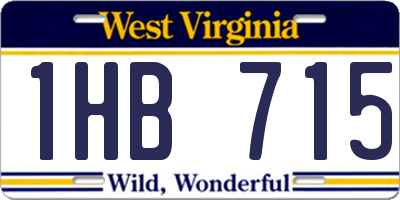 WV license plate 1HB715
