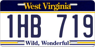 WV license plate 1HB719