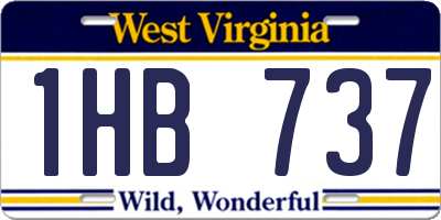WV license plate 1HB737