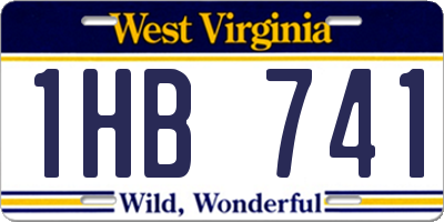 WV license plate 1HB741