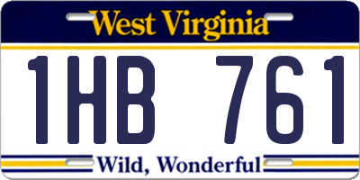 WV license plate 1HB761
