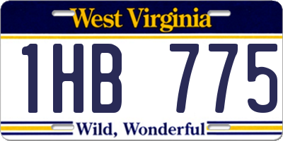 WV license plate 1HB775
