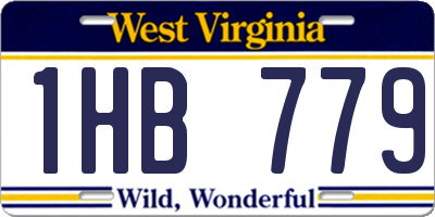 WV license plate 1HB779