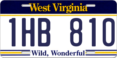 WV license plate 1HB810