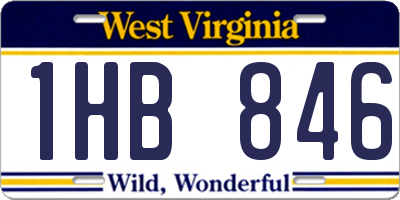 WV license plate 1HB846