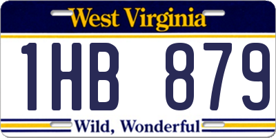 WV license plate 1HB879