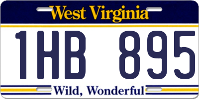 WV license plate 1HB895
