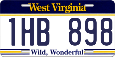 WV license plate 1HB898