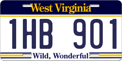 WV license plate 1HB901