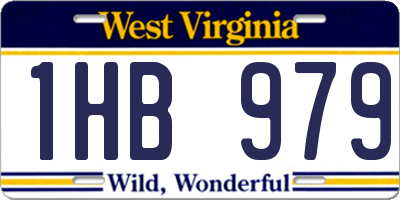 WV license plate 1HB979