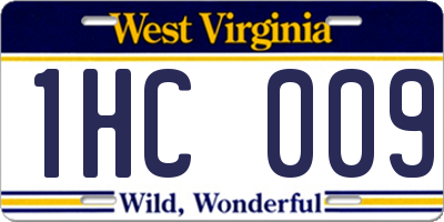 WV license plate 1HC009