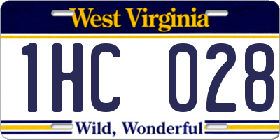 WV license plate 1HC028
