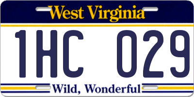 WV license plate 1HC029