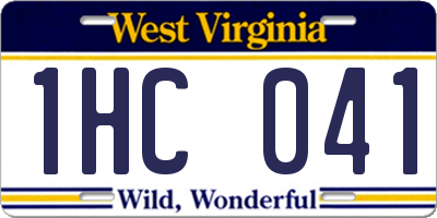 WV license plate 1HC041