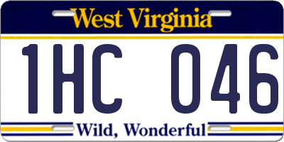 WV license plate 1HC046