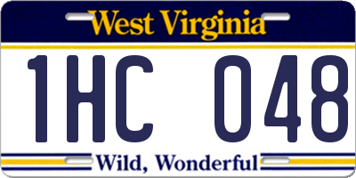 WV license plate 1HC048