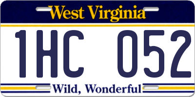 WV license plate 1HC052