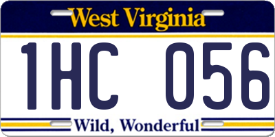 WV license plate 1HC056