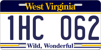 WV license plate 1HC062