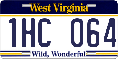 WV license plate 1HC064