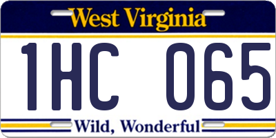WV license plate 1HC065