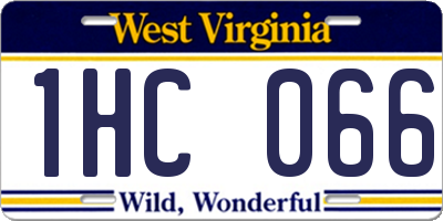 WV license plate 1HC066