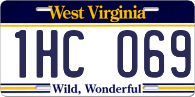 WV license plate 1HC069