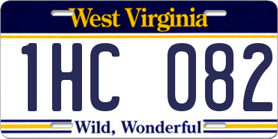 WV license plate 1HC082