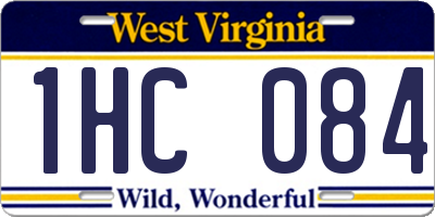 WV license plate 1HC084