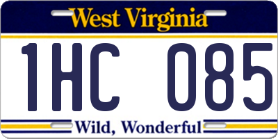 WV license plate 1HC085