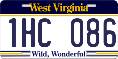 WV license plate 1HC086