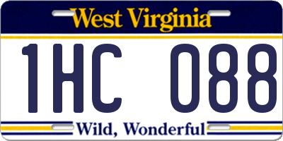 WV license plate 1HC088