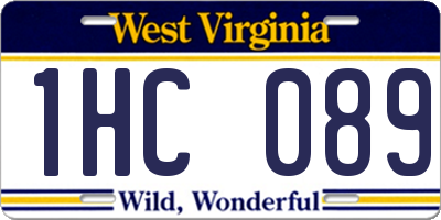 WV license plate 1HC089