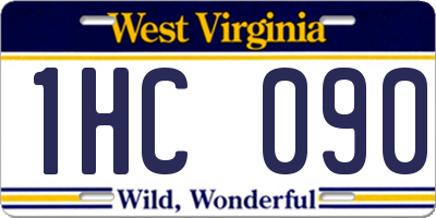 WV license plate 1HC090