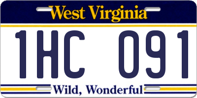 WV license plate 1HC091