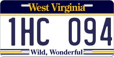 WV license plate 1HC094