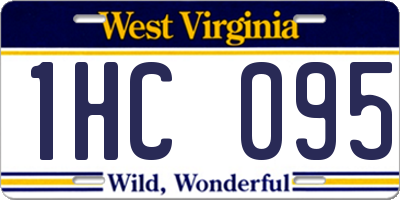 WV license plate 1HC095