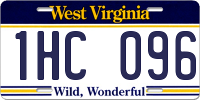 WV license plate 1HC096