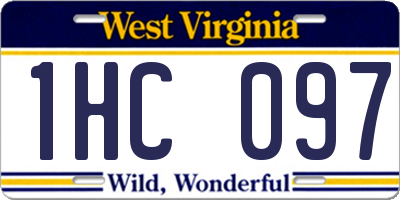 WV license plate 1HC097