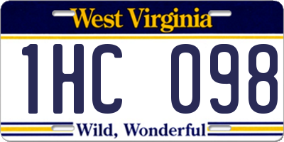 WV license plate 1HC098