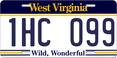WV license plate 1HC099