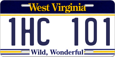 WV license plate 1HC101